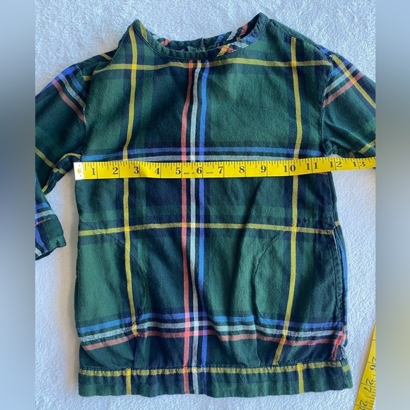 Old Navy Girl’s Tunic 100% Cotton Shirt Dress Pockets Green Plaid Size 2T GUC - Picture 6 of 9